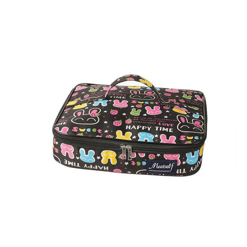 New Type Portable Aluminum Foil Thickened Bento Bag Students Carry Lunch Box Bag, Thermal Insulation, Lunch Picnic Bag