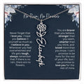 Personalized Birth Flower Name Necklace | Most Meaningful Birthday Gift for Daughter from Dad