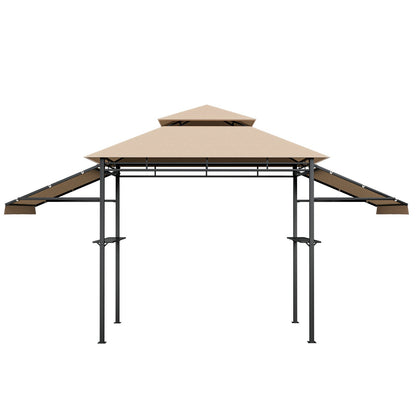 13.5 x 4 Feet Patio BBQ Grill Gazebo Canopy with Dual Side Awnings