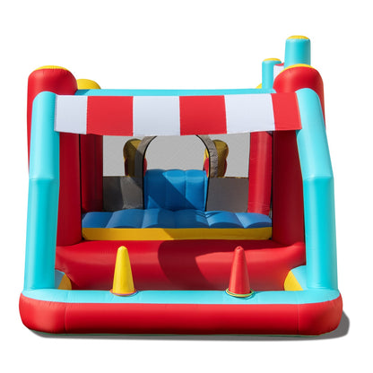 5-in-1 Ice Cream Inflatable Bounce House with Ball Pit and Slide with 520W Blower