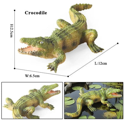 Sarcosuchus Crocodile Action Figure | Hand-Painted Wild Animal Model