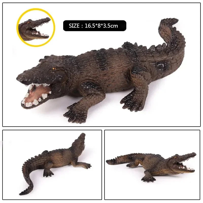 Sarcosuchus Crocodile Action Figure | Hand-Painted Wild Animal Model