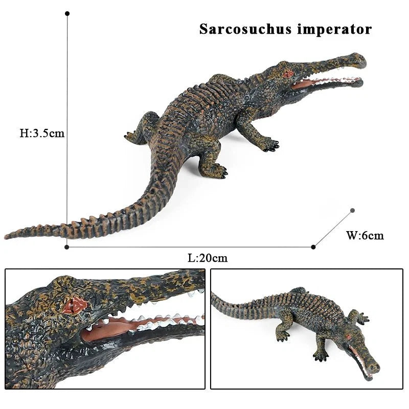 Sarcosuchus Crocodile Action Figure | Hand-Painted Wild Animal Model