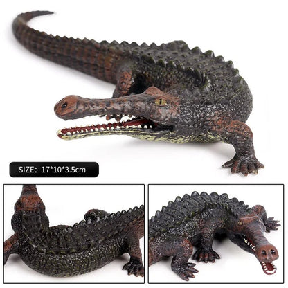 Sarcosuchus Crocodile Action Figure | Hand-Painted Wild Animal Model