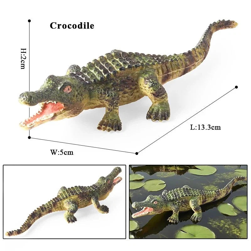 Sarcosuchus Crocodile Action Figure | Hand-Painted Wild Animal Model