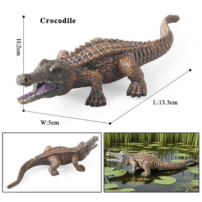 Sarcosuchus Crocodile Action Figure | Hand-Painted Wild Animal Model