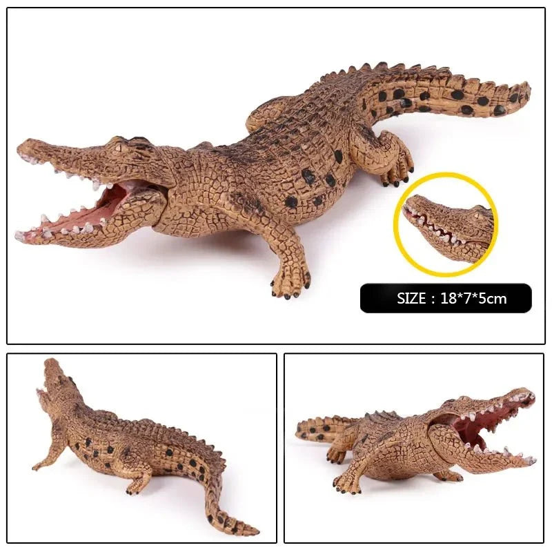 Sarcosuchus Crocodile Action Figure | Hand-Painted Wild Animal Model