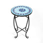 Outdoor Indoor Steel Accent Plant Stand Cobalt Table
