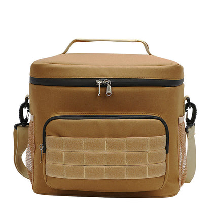 Outdoor Oxford cloth square waterproof camouflage insulation bag wear-resistant portable work convenient lunch box bag