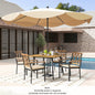 Outdoor Dining Table and Chairs with Cushions and 1.9 inches Umbrella Hole