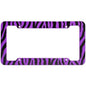 OxGord Plastic License Plate Frame with Zebra/Tiger Stripes