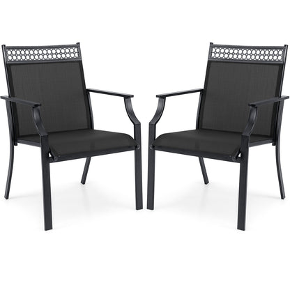 Patio Chairs Set of 2 with All Weather Breathable Fabric