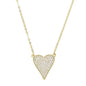Pave Elongated Heart Necklace