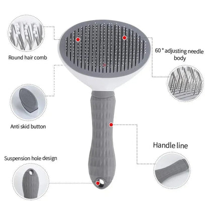 Pet Hair Removal Brush | Slicker Grooming Comb for Dogs and Cats