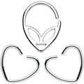 16G 5/16 Heart of the Galaxy Septum Ring Pack Set of 3