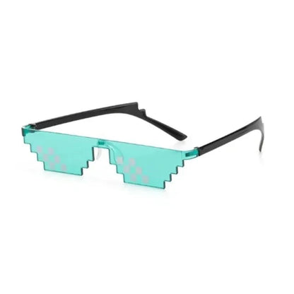 Pixel Mosaic Sunglasses | Funny Retro Gamer Glasses for Party and Cosplay