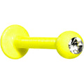 16G 3/8 Clear Gem Yellow Glow In The Dark Effect Labret Monroe