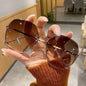 Polygonal Metal Sunglasses | Retro Luxury UV Protection Eyewear for Women