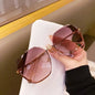 Polygonal Metal Sunglasses | Retro Luxury UV Protection Eyewear for Women