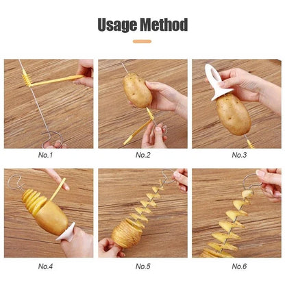 Spiral Potato Cutter | Easy Twist Slicer for Curly Fries and Vegetable Spirals