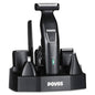 Povos Cordless 5-in-1 Beard Trimmer Body Groomer Style and Detail Kit