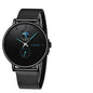 Women's Elegant Waterproof Watch With Chronometers And Braided Stainless Steel Bracelet Excellent Design Perfect Gift