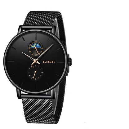 Women's Elegant Waterproof Watch With Chronometers And Braided Stainless Steel Bracelet Excellent Design Perfect Gift