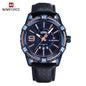 Men's Waterproof Leaghter Watch With Day, Date and Fluorescent Hands Perfect Gift For Your Man