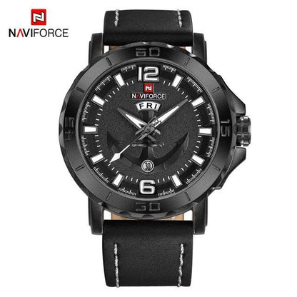 Men's Waterproof Watch With Anchor Detail and Fluorescent Hands Excellent Design Luxury Perfect Gift