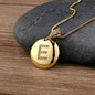Girls Initial Letter Necklace Gold 26 Letters Charm Necklaces Pendants Copper