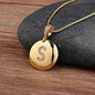 Girls Initial Letter Necklace Gold 26 Letters Charm Necklaces Pendants Copper