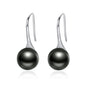 nowadaysfashion Sterling Silver Elegant Round Pure Love Pearl Drop Earrings