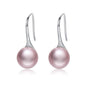 nowadaysfashion Sterling Silver Elegant Round Pure Love Pearl Drop Earrings