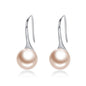 nowadaysfashion Sterling Silver Elegant Round Pure Love Pearl Drop Earrings