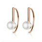 nowadaysfashion Sterling Silver Elegant Round Pure Love Pearl Drop Earrings