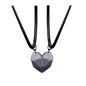 2pcs matching necklaces for couples Magnetic Lovers Heart necklaces Suction Wishing Stone