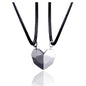 2pcs matching necklaces for couples Magnetic Lovers Heart necklaces Suction Wishing Stone