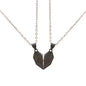 2pcs matching necklaces for couples Magnetic Lovers Heart necklaces Suction Wishing Stone