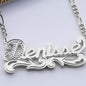 nowadaysfashion Name Necklace Double Name Plate Nameplate Necklace Custom Nameplate
