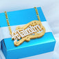 nowadaysfashion Customized Name Necklace Double 18K Gold plated Nameplate 3D Necklace Personalized Choker