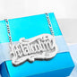 nowadaysfashion Customized Name Necklace Double 18K Gold plated Nameplate 3D Necklace Personalized Choker