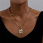 29 stylish Gold necklace on neck Gold chain Women's jewelry layered accesories