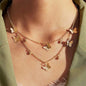 29 stylish Gold necklace on neck Gold chain Women's jewelry layered accesories