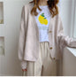 lantern sleeve cardigan Winter Solid Cashmere Casual Fashion Winter Knit sweaters