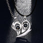 2PCS/set matching necklaces for couples 100 Languages I Love You Lovers Heart Magnetic relationship Necklace