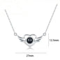 100 languages of love necklace Heart Pendant Wedding Romantic Memory Projection Necklace