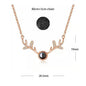100 languages of love necklace Heart Pendant Wedding Romantic Memory Projection Necklace