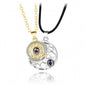 100 Languages Sun and Moon Projection Necklace