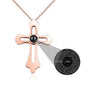 Personalized Custom Photo Name Cross Style Projection Necklace Pendant Necklaces