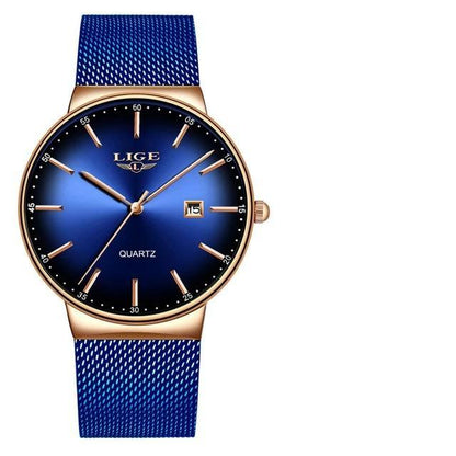 Men's Elegant  Watch With Stainless Steel Straps And Special Date Display Excellent Look Unique Design Perfect Gift